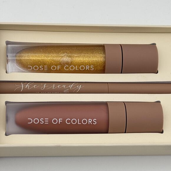 Shayla x Dose of Colors Icing on the Cake Lip Trio Gloss Liner Lipstick Limited - Picture 3 of 5